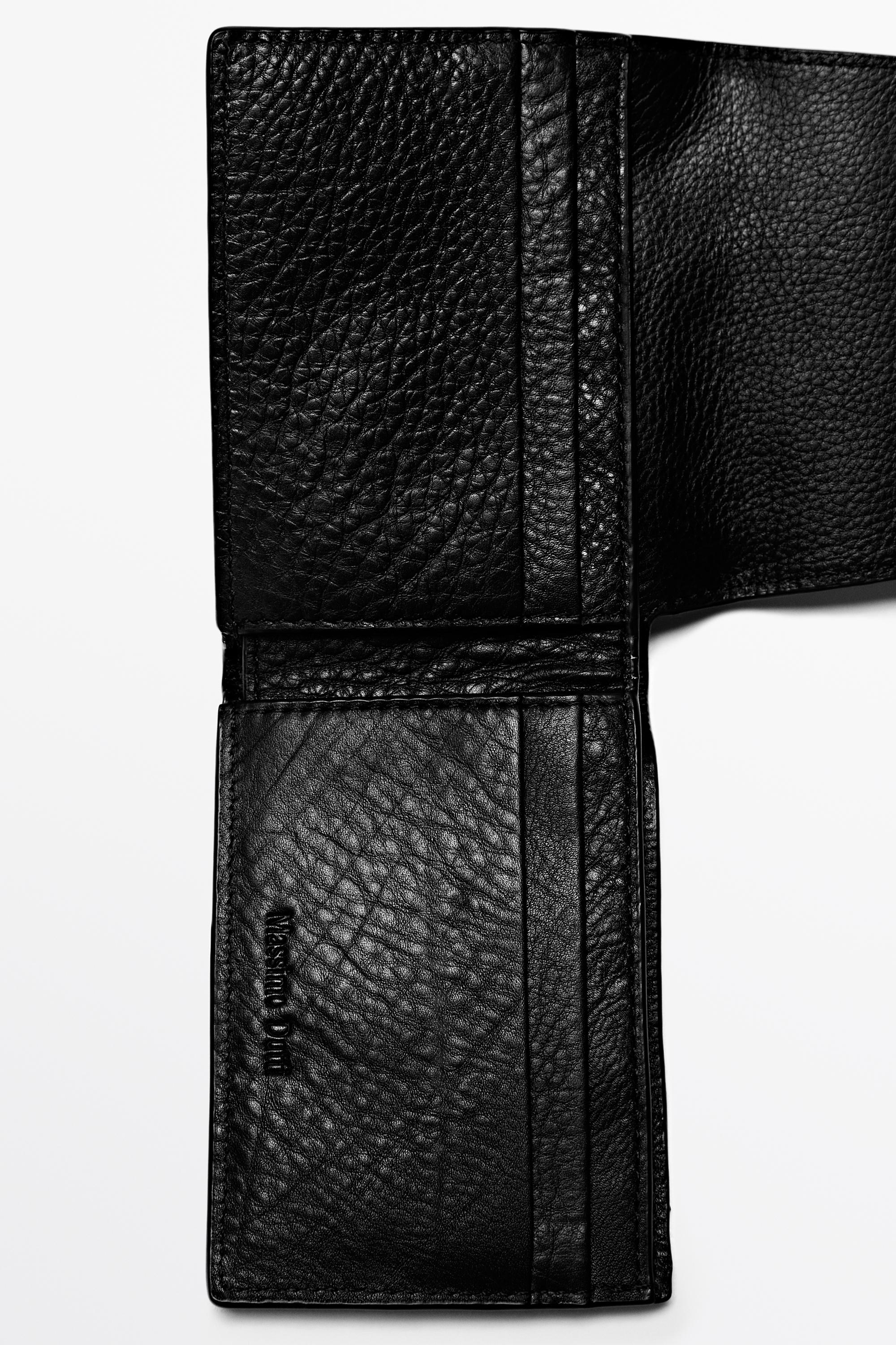Nappa leather flap wallet